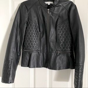 NY&C Black Faux Leather Jacket